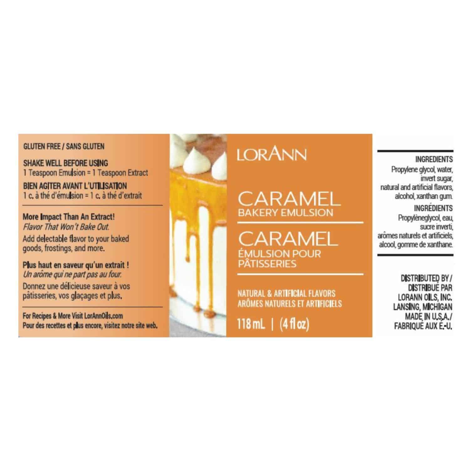 EMULSION DE PANADERIA LORANN - CARAMELO / CARAMEL (118 ML) 2 EMULSION DE PANADERIA LORANN - CARAMELO / CARAMEL (118 ML) - Imagen 2