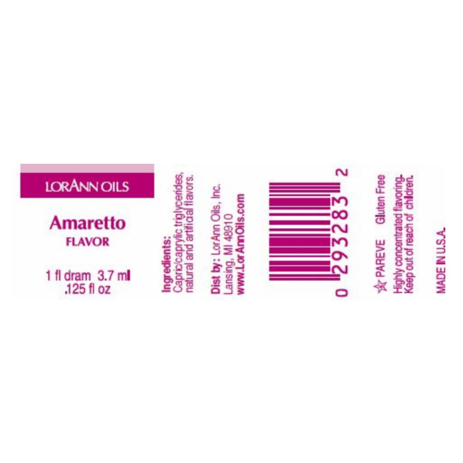 AROMA CONCENTRADO LORANN - AMARETTO (3,7 ML) 2 AROMA CONCENTRADO LORANN - AMARETTO (3,7 ML) - Imagen 2