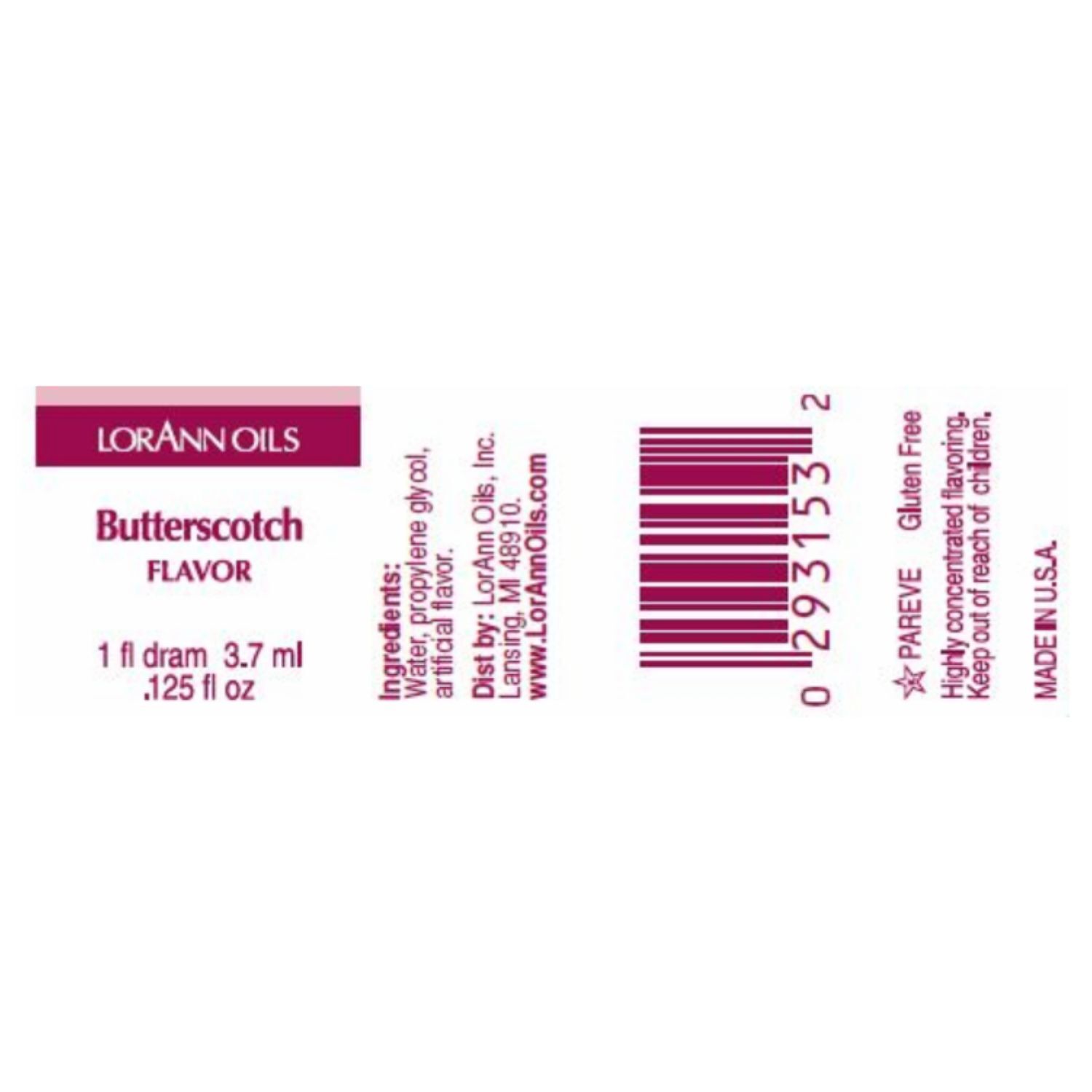 AROMA CONCENTRADO LORANN - CARAMELOS MATEQUILLA / BUTTERSCOTCH (3,7 ML) 3 AROMA CONCENTRADO LORANN - CARAMELOS MATEQUILLA / BUTTERSCOTCH (3,7 ML) - Imagen 3