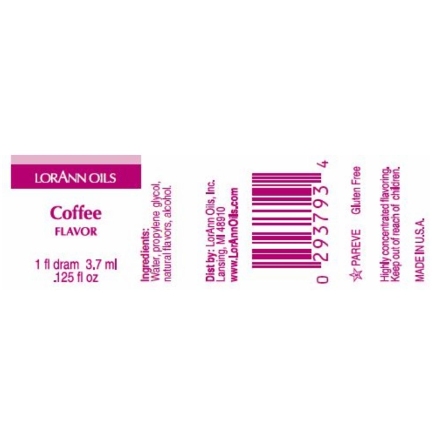 AROMA CONCENTRADO LORANN - CAFE / COFFEE (3,7 ML) 2 AROMA CONCENTRADO LORANN - CAFE / COFFEE (3,7 ML) - Imagen 2