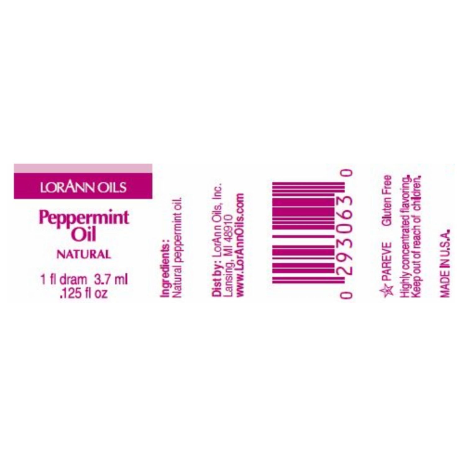 ACEITE AROMATICO LORANN - HIERBABUENA / PEPPERMINT (3,7 ML) 2 ACEITE AROMATICO LORANN - HIERBABUENA / PEPPERMINT (3,7 ML) - Imagen 2
