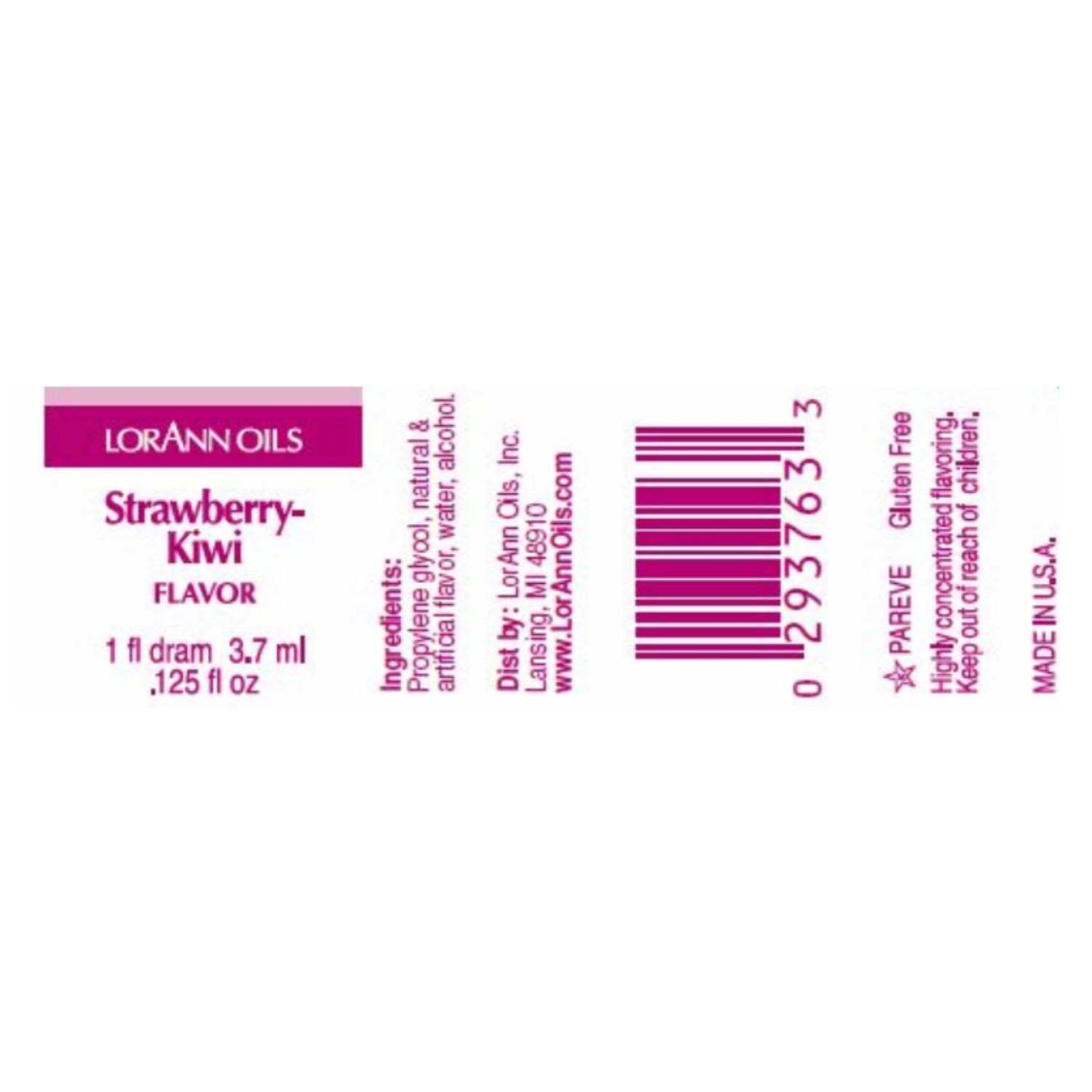 AROMA CONCENTRADO LORANN - FRESA KIWI / STRAWBERRY KIWI (3,7 ML) 2 AROMA CONCENTRADO LORANN - FRESA KIWI / STRAWBERRY KIWI (3,7 ML) - Imagen 2