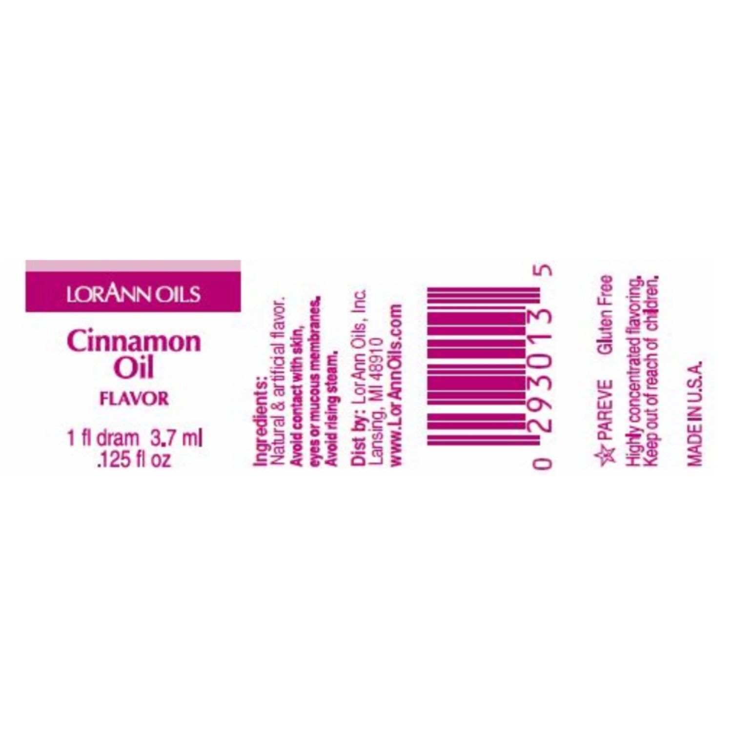 ACEITE AROMATICO LORANN - CANELA / CINNAMON (3,7 ML) 2 ACEITE AROMATICO LORANN - CANELA / CINNAMON (3,7 ML) - Imagen 2