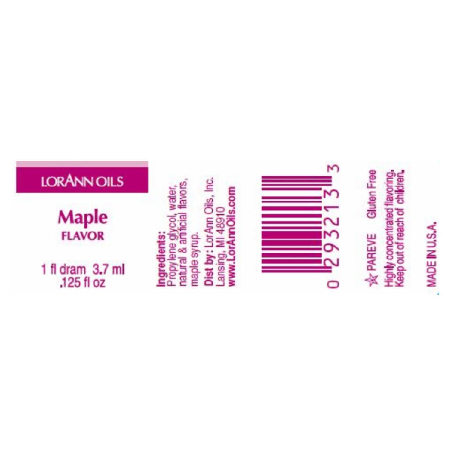 AROMA CONCENTRADO LORANN - ARCE / MAPLE (3,7 ML) 3 AROMA CONCENTRADO LORANN - ARCE / MAPLE (3,7 ML) - Imagen 3