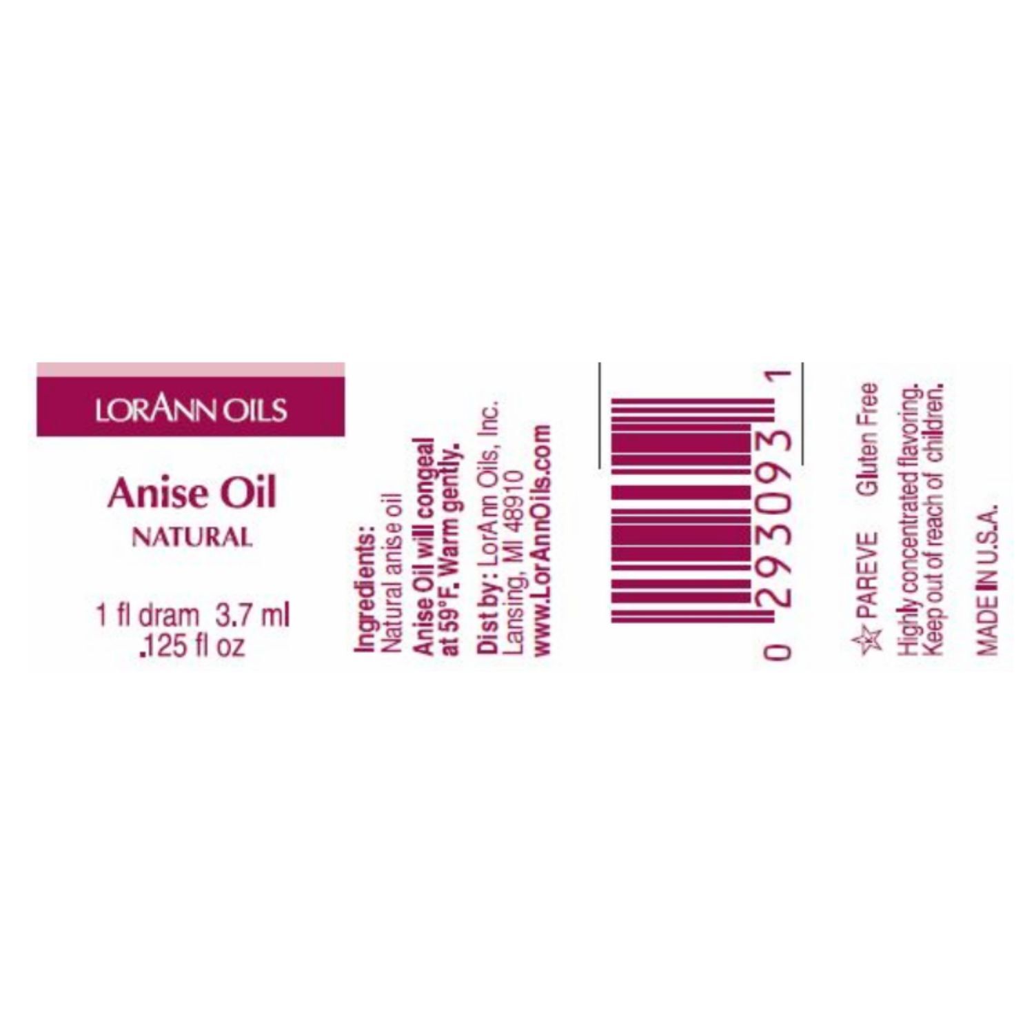 ACEITE AROMATICO LORANN - ANIS / ANISE (3,7 ML) 2 ACEITE AROMATICO LORANN - ANIS / ANISE (3,7 ML) - Imagen 2