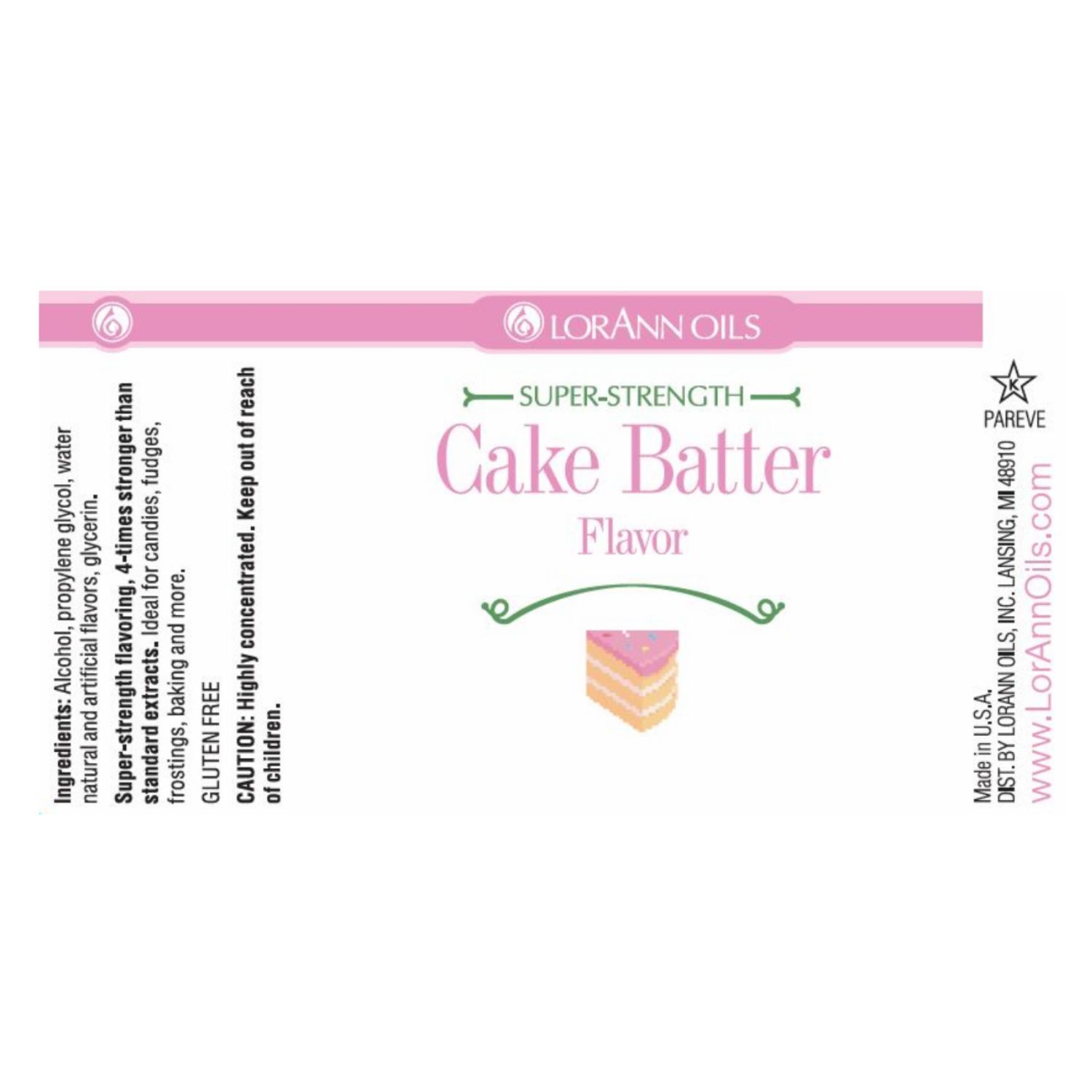 AROMA "SUPER-STRENGTH" LORANN - TARTA / CAKE BATTER (29,5 ML) 2 AROMA "SUPER-STRENGTH" LORANN - TARTA / CAKE BATTER (29,5 ML) - Imagen 2