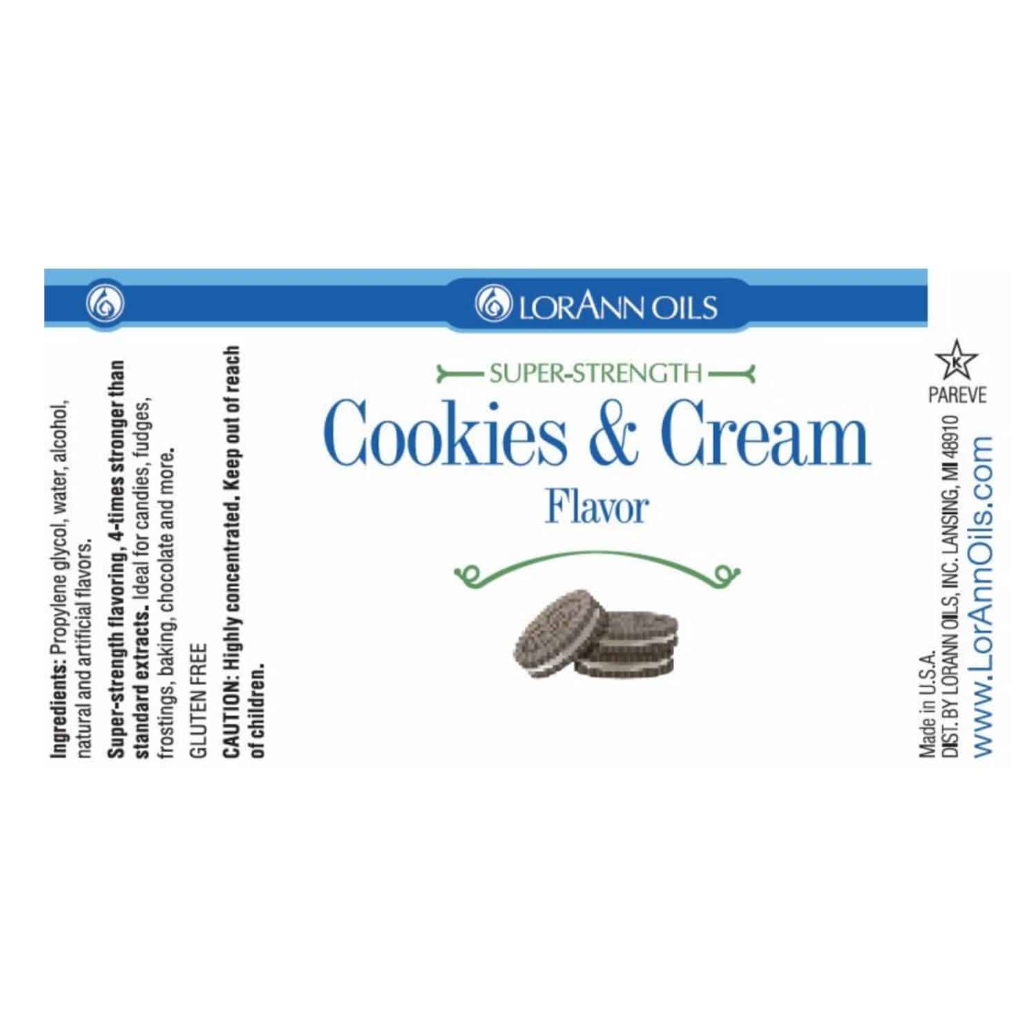 AROMA "SUPER-STRENGTH" LORANN - GALLETAS / COOKIES & CREAM (29,5 ML) 2 AROMA "SUPER-STRENGTH" LORANN - GALLETAS / COOKIES & CREAM (29,5 ML) - Imagen 2