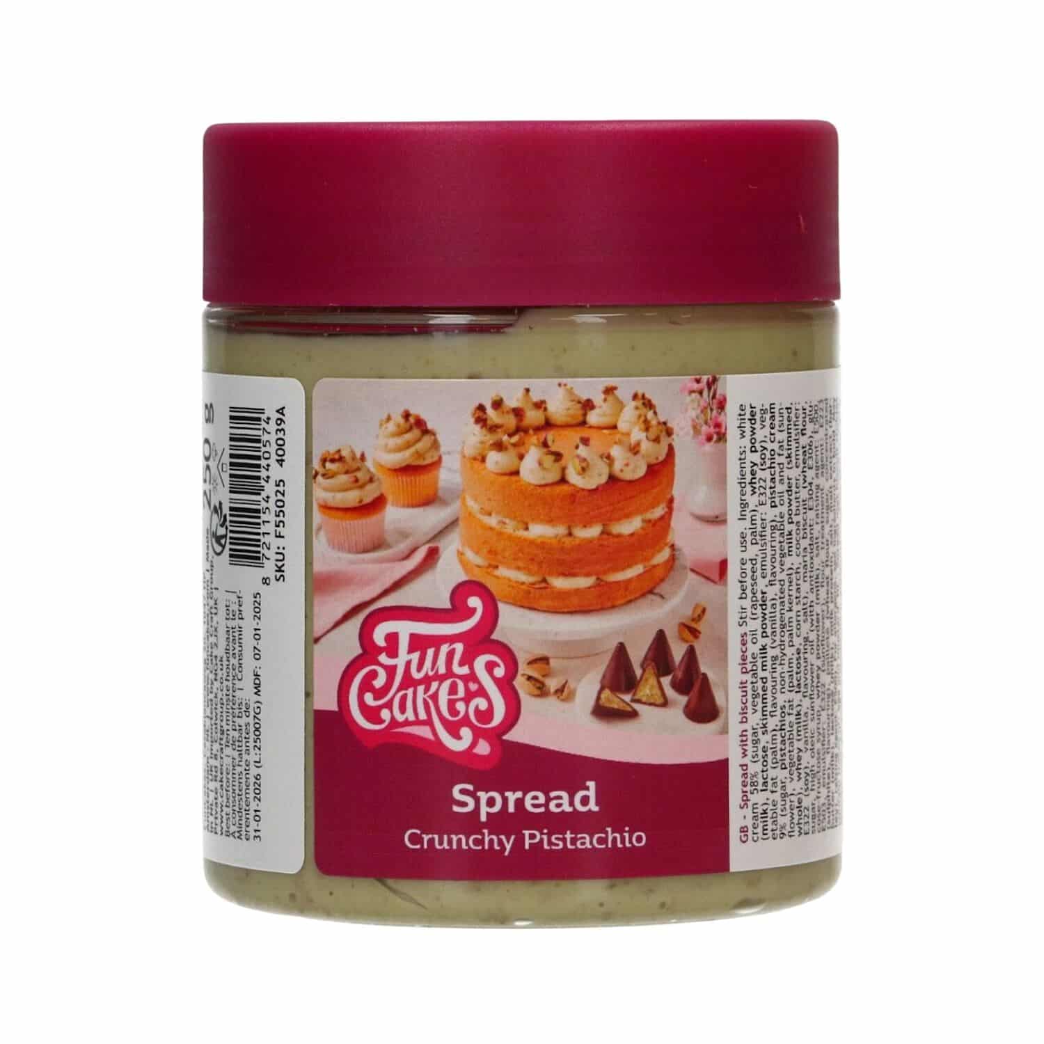 CREMA PARA UNTAR FUNCAKES - PISTACHO CRUJIENTE (250 G) 1 CREMA PARA UNTAR FUNCAKES - PISTACHO CRUJIENTE (250 G)