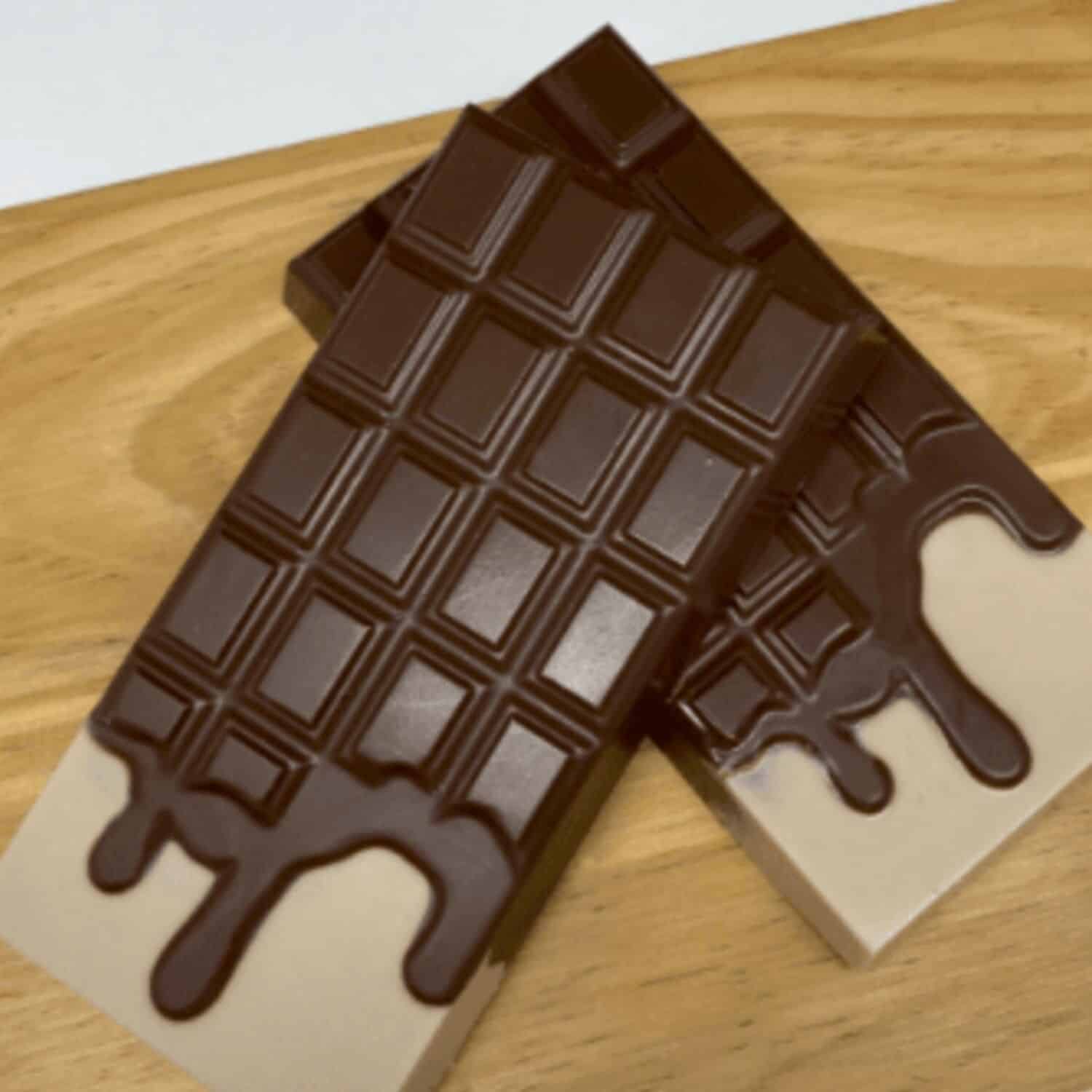 MOLDE PARA CHOCOLATE BWB - TABLETAS DE CHOCOLATE DERRETIDAS (2 CAVIDADES) 2 MOLDE PARA CHOCOLATE BWB - TABLETAS DE CHOCOLATE DERRETIDAS (2 CAVIDADES) - Imagen 2