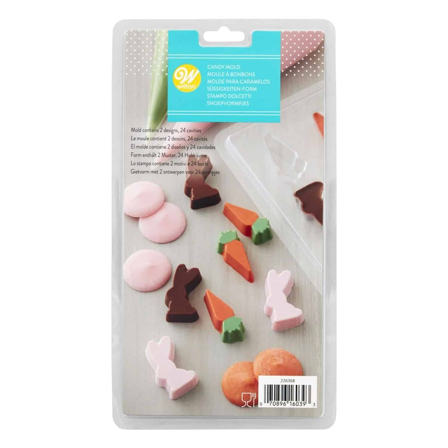 MOLDE PARA CHOCOLATE (3D) WILTON - CONEJOS Y ZANAHORIAS 1 MOLDE PARA CHOCOLATE (3D) WILTON - CONEJOS Y ZANAHORIAS