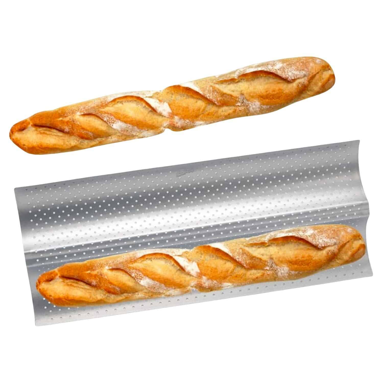 MOLDE DE ACERO PARA 2 PANES PATISSE - 38 X 17 CM 2 MOLDE DE ACERO PARA 2 PANES PATISSE - 38 X 17 CM - Imagen 2
