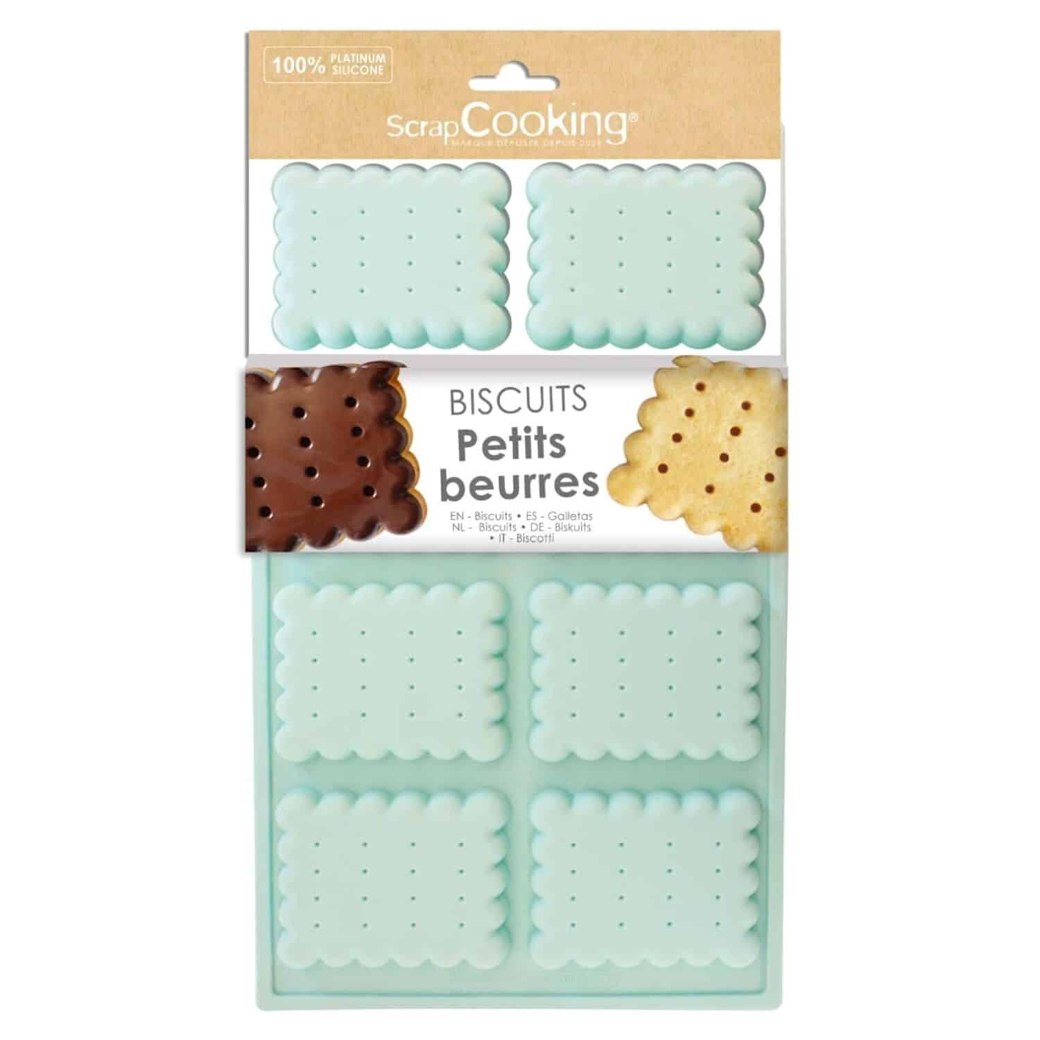 MOLDE SILICONA 3D SCRAPCOOKING - GALLETAS "PETITS BEURRES" 1 MOLDE SILICONA 3D SCRAPCOOKING - GALLETAS "PETITS BEURRES"