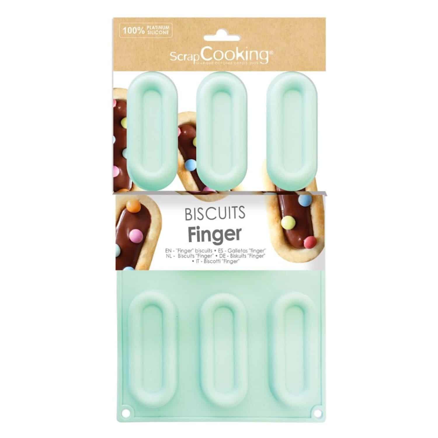 MOLDE SILICONA 3D SCRAPCOOKING - GALLETAS "FINGER" 1 MOLDE SILICONA 3D SCRAPCOOKING - GALLETAS "FINGER"