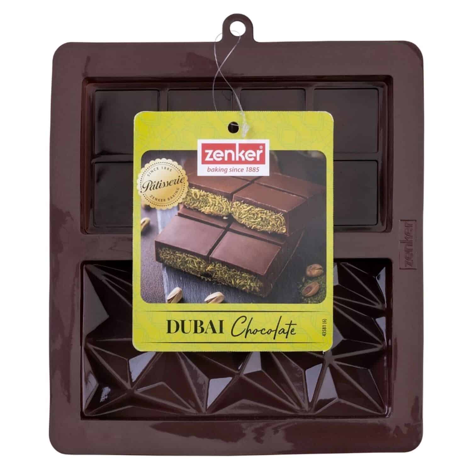 MOLDE SILICONA DOBLE ZENKER - TABLETA CHOCOLATE DUBAI 1 MOLDE SILICONA DOBLE ZENKER - TABLETA CHOCOLATE DUBAI