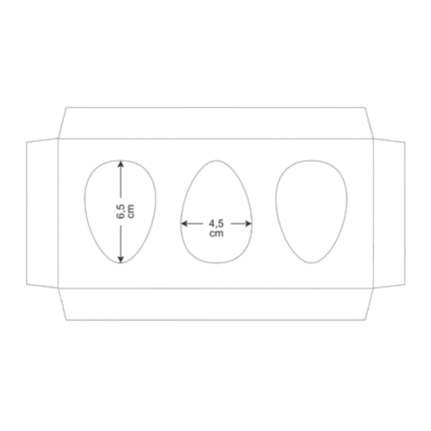 CAJA PARA 3 MINI HUEVOS DE PASCUA - BLANCA Y AZUL 3 CAJA PARA 3 MINI HUEVOS DE PASCUA - BLANCA Y AZUL - Imagen 3