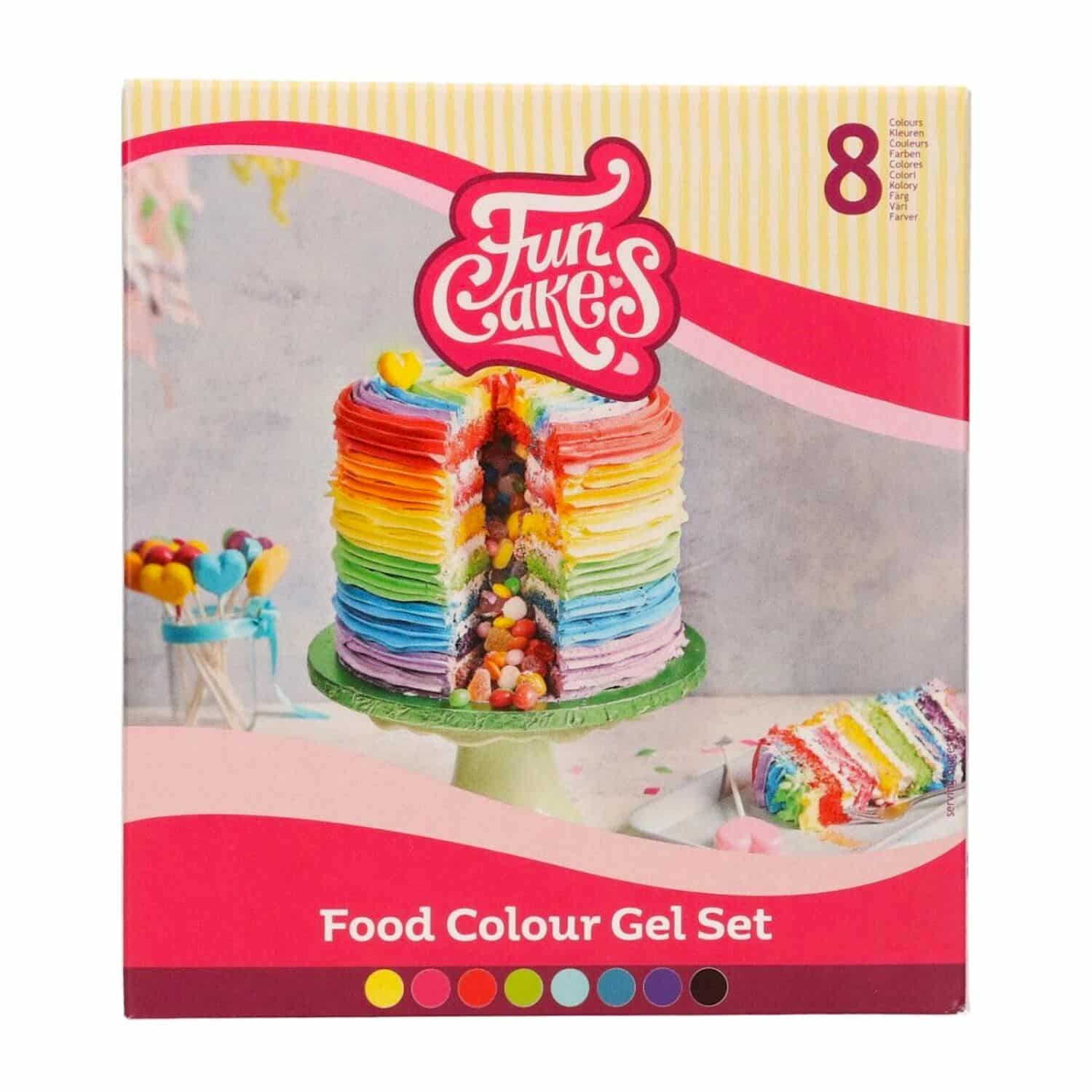 SET 8 COLORANTES EN GEL FUNCAKES 1 SET 8 COLORANTES EN GEL FUNCAKES