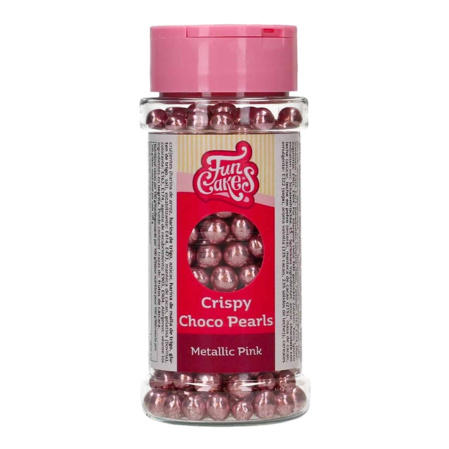 PERLAS DE CHOCOLATE CRUJIENTE FUNCAKES - ROSA METALIZADO (60 G) 2 PERLAS DE CHOCOLATE CRUJIENTE FUNCAKES - ROSA METALIZADO (60 G) - Imagen 2