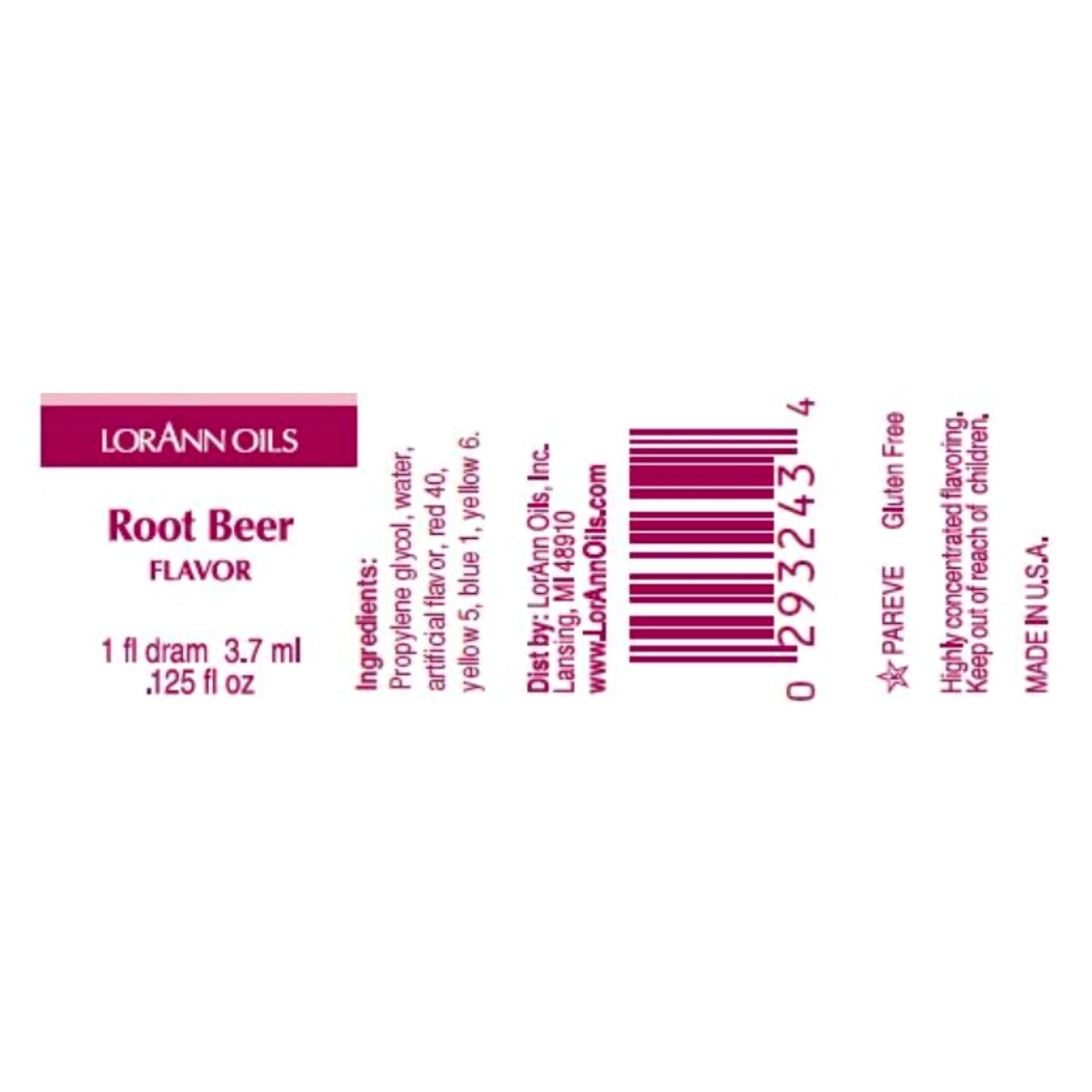 AROMA CONCENTRADO LORANN - CERVEZA DE RAIZ / ROOT BEER (3,7 ML) 2 AROMA CONCENTRADO LORANN - CERVEZA DE RAIZ / ROOT BEER (3,7 ML) - Imagen 2