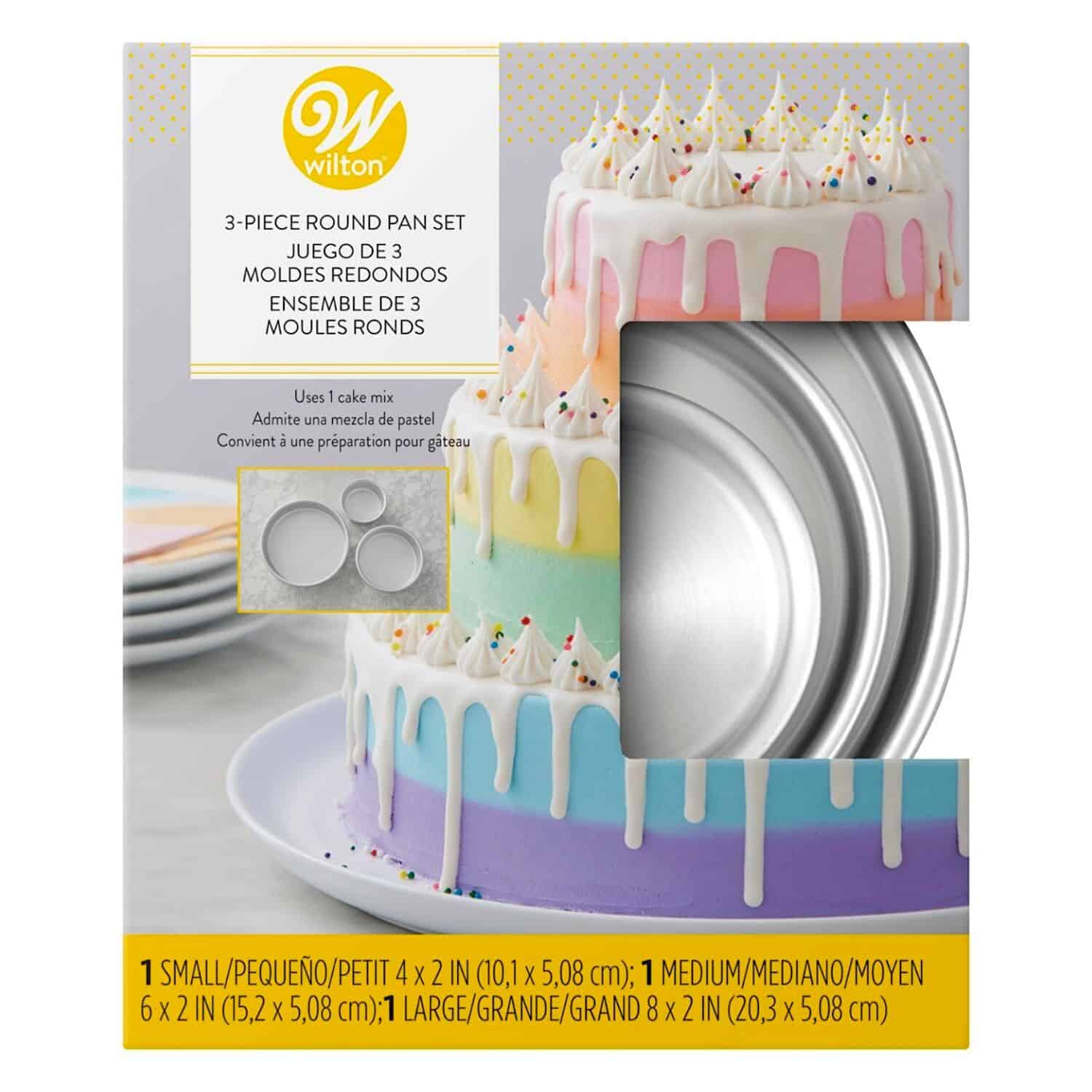 SET 3 MOLDES REDONDOS APILABLES WILTON - 10 / 15 / 20 CM 1 SET 3 MOLDES REDONDOS APILABLES WILTON - 10 / 15 / 20 CM