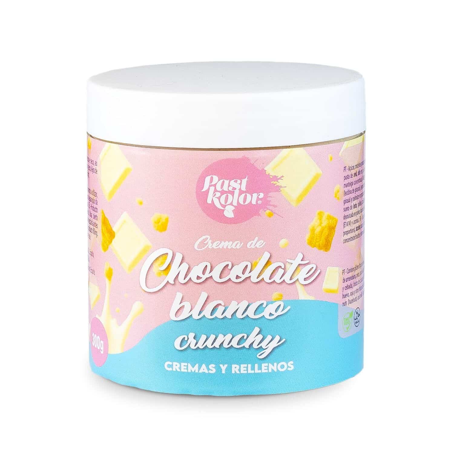 CREMA DE CHOCOLATE BLANCO CRUNCHY PASTKOLOR - 300 G 1 CREMA DE CHOCOLATE BLANCO CRUNCHY PASTKOLOR - 300 G