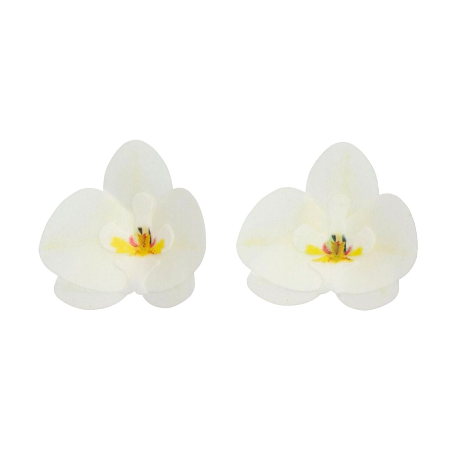 FLORES DE PAPEL COMESTIBLES FUNCAKES - ORQUIDEA BLANCA MEDIANA 1 FLORES DE PAPEL COMESTIBLES FUNCAKES - ORQUIDEA BLANCA MEDIANA