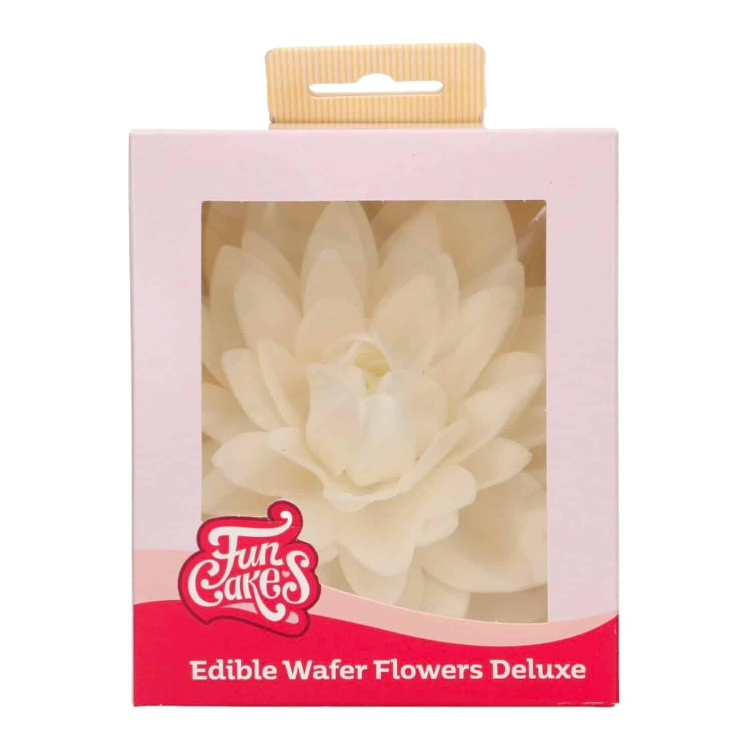 FLOR DE PAPEL COMESTIBLE FUNCAKES - DALIA BLANCA GRANDE 4 FLOR DE PAPEL COMESTIBLE FUNCAKES - DALIA BLANCA GRANDE - Imagen 4