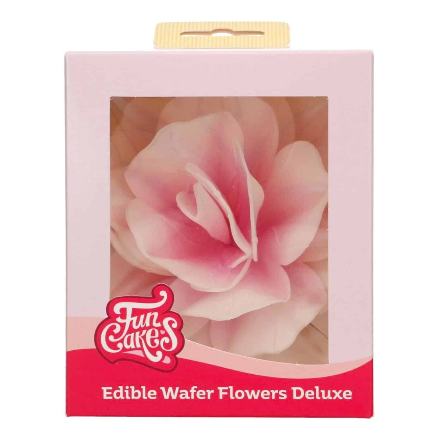 FLOR DE PAPEL COMESTIBLE FUNCAKES - ROSA PASTELLA ROSA OMBRE GRANDE 4 FLOR DE PAPEL COMESTIBLE FUNCAKES - ROSA PASTELLA ROSA OMBRE GRANDE - Imagen 4