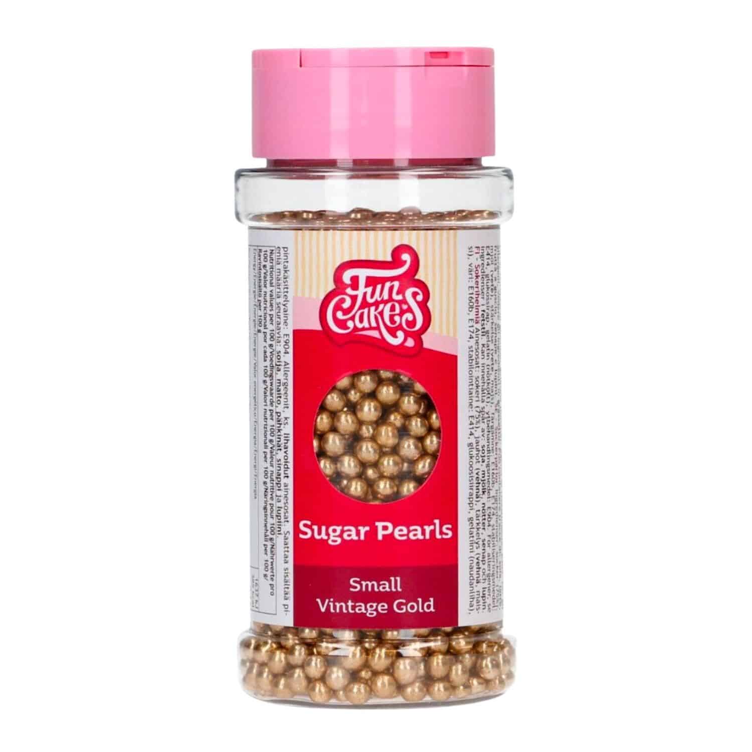 PERLAS DE AZUCAR FUNCAKES - ORO VINTAGE 80 G 2 PERLAS DE AZUCAR FUNCAKES - ORO VINTAGE 80 G - Imagen 2