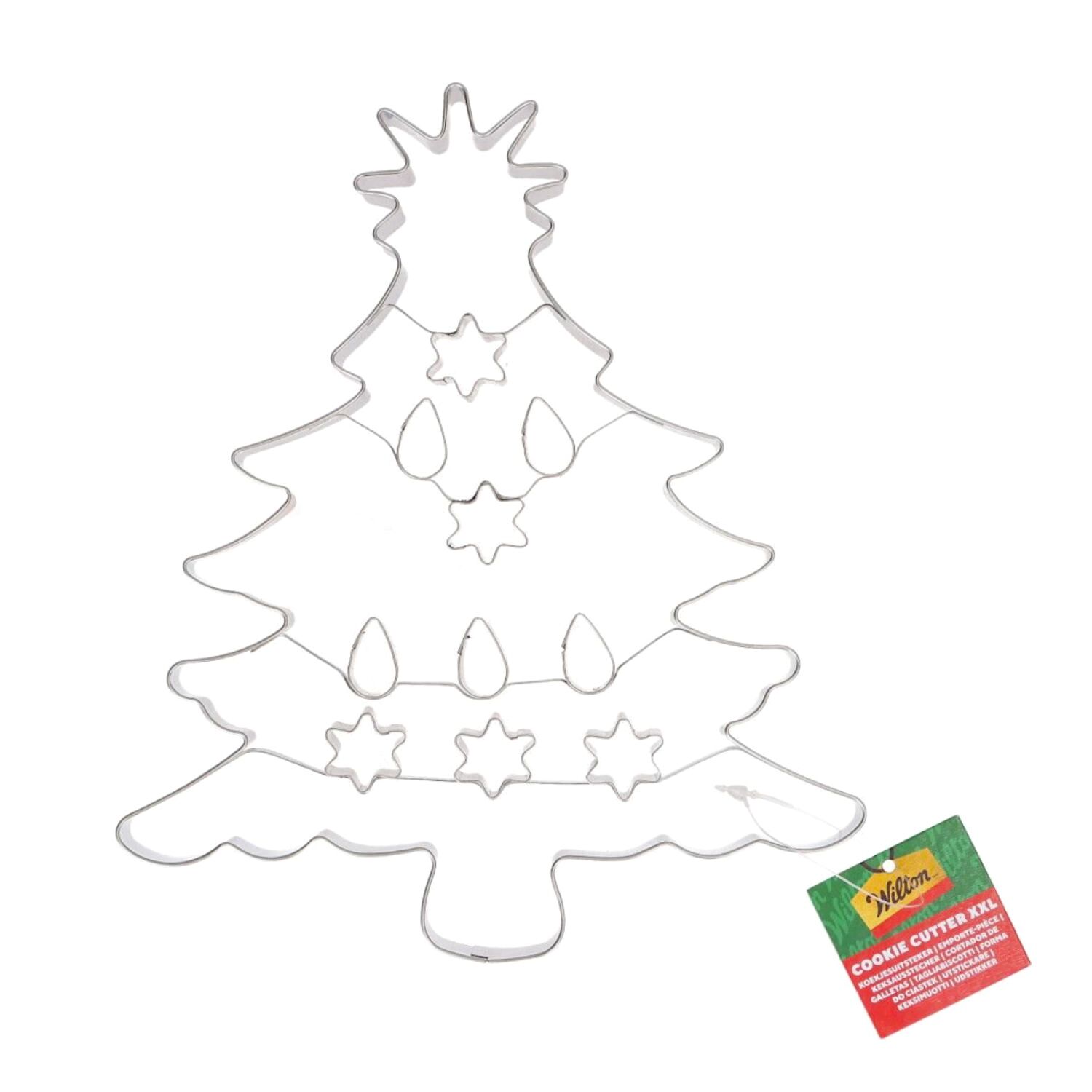 CORTADOR DE ACERO PARA GALLETAS XXL WILTON - ARBOL DE NAVIDAD 1 CORTADOR DE ACERO PARA GALLETAS XXL WILTON - ARBOL DE NAVIDAD