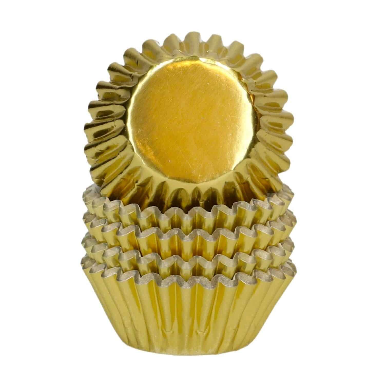 CAPSULAS MINI CUPCAKES PAPEL ALUMINIO "FOIL" WILTON - ORO METALICO 1 CAPSULAS MINI CUPCAKES PAPEL ALUMINIO "FOIL" WILTON - ORO METALICO