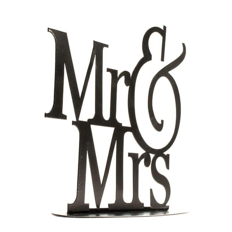 TOPPER PARA TARTA METALICO - MR & MRS 2 TOPPER PARA TARTA METALICO - MR & MRS - Imagen 2