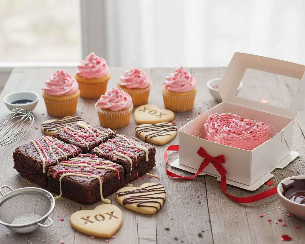 Recetas para San Valentín fáciles y románticas con cupcakes, galletas, brownies y mini tartas decoradas