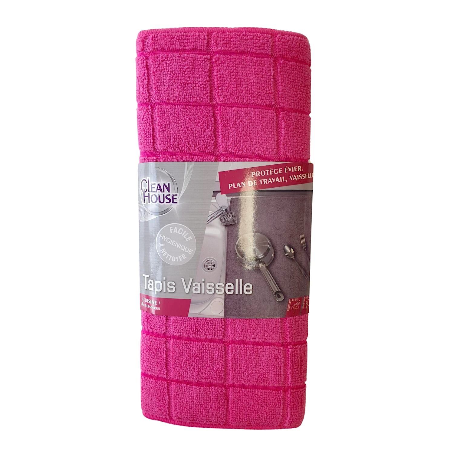 TAPETE DE MICROFIBRA PARA SECADO DE VAJILLA - ROSA (40 X 30 CM) 2 TAPETE DE MICROFIBRA PARA SECADO DE VAJILLA - ROSA (40 X 30 CM) - Imagen 2