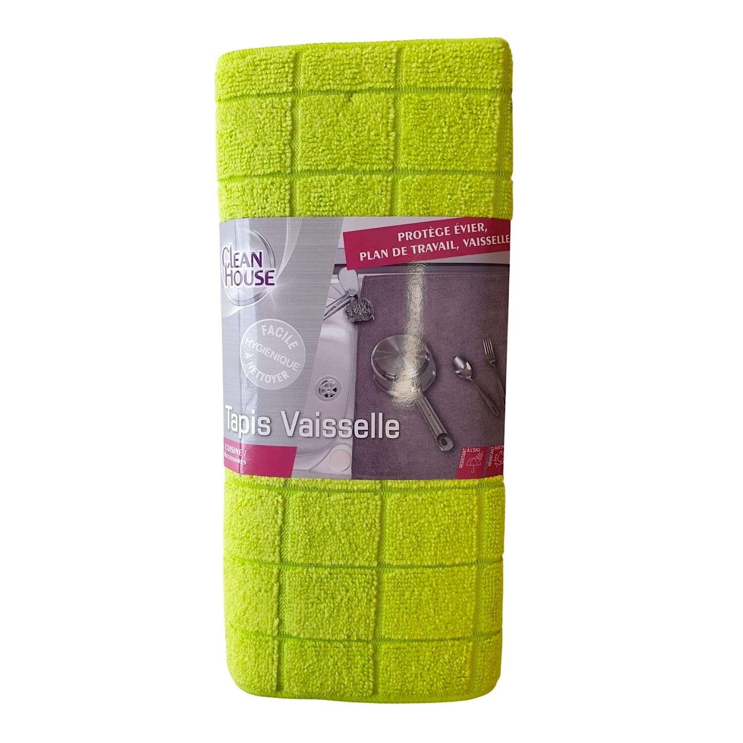 TAPETE DE MICROFIBRA PARA SECADO DE VAJILLA - VERDE (40 X 30 CM) 2 TAPETE DE MICROFIBRA PARA SECADO DE VAJILLA - VERDE (40 X 30 CM) - Imagen 2