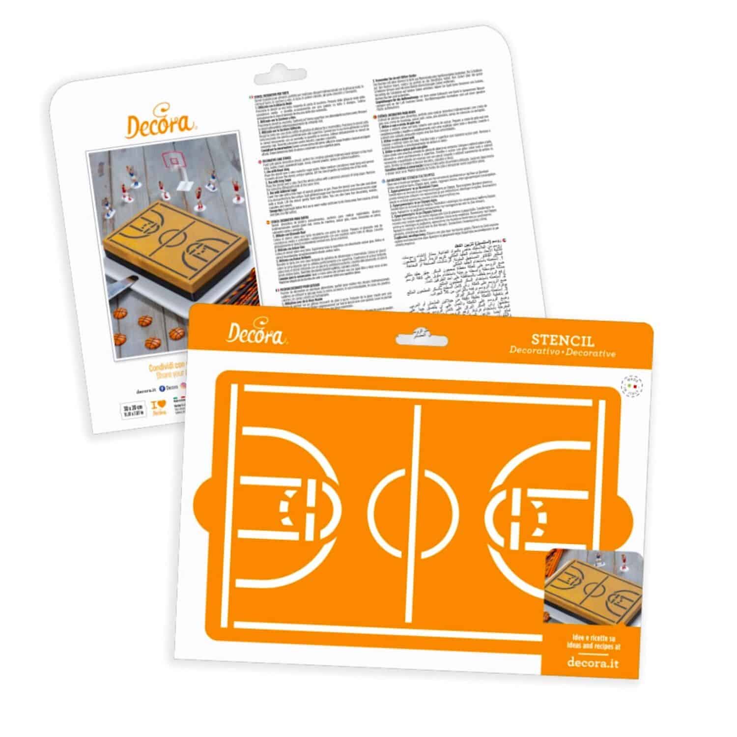 PLANTILLA DECORATIVA PARA TARTAS CAMPO DE BALONCESTO – DECORA 3 PLANTILLA DECORATIVA PARA TARTAS CAMPO DE BALONCESTO – DECORA - Imagen 3