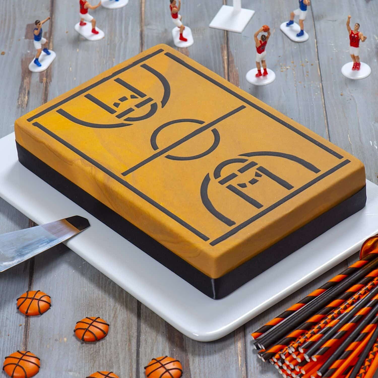 PLANTILLA DECORATIVA PARA TARTAS CAMPO DE BALONCESTO – DECORA 4 PLANTILLA DECORATIVA PARA TARTAS CAMPO DE BALONCESTO – DECORA - Imagen 4