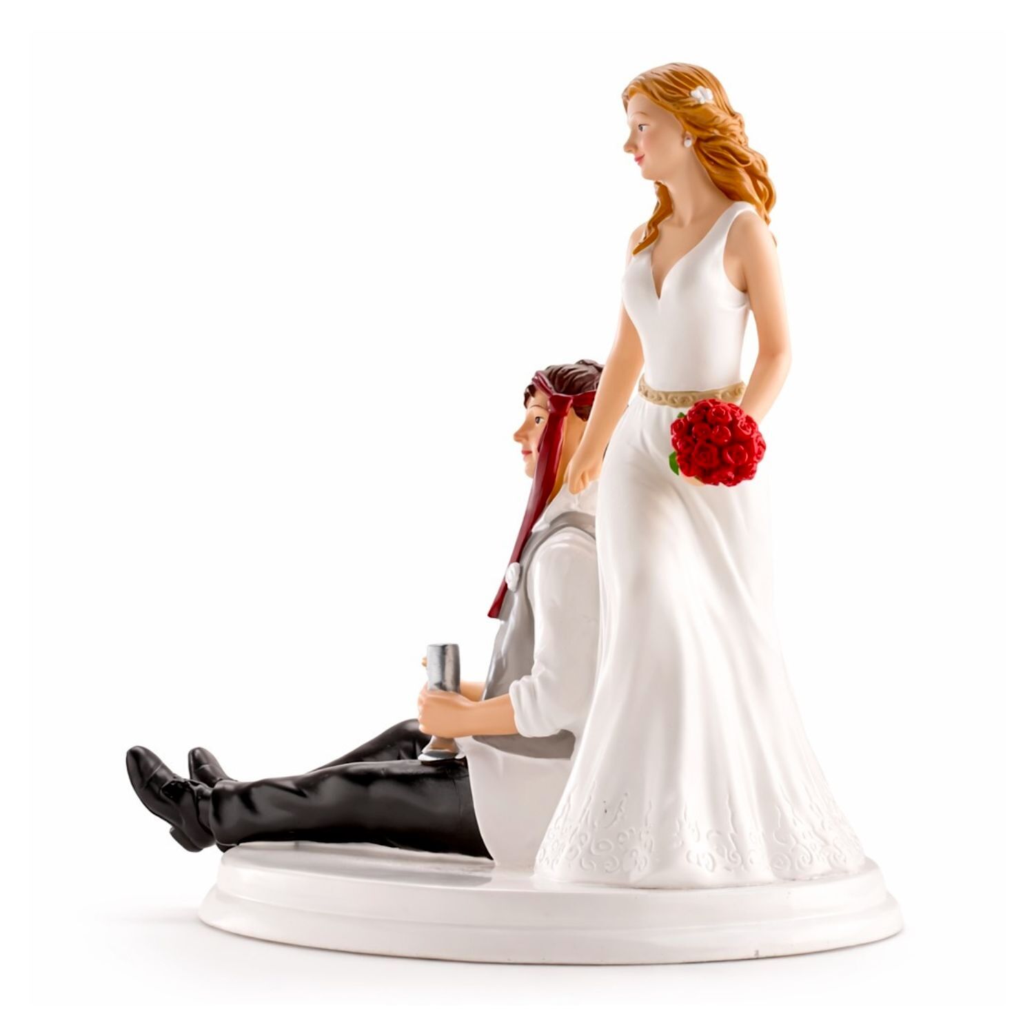 FIGURA PARA TARTA DE BODA NOVIOS CON CHAMPAGNE 2 FIGURA PARA TARTA DE BODA NOVIOS CON CHAMPAGNE - Imagen 2
