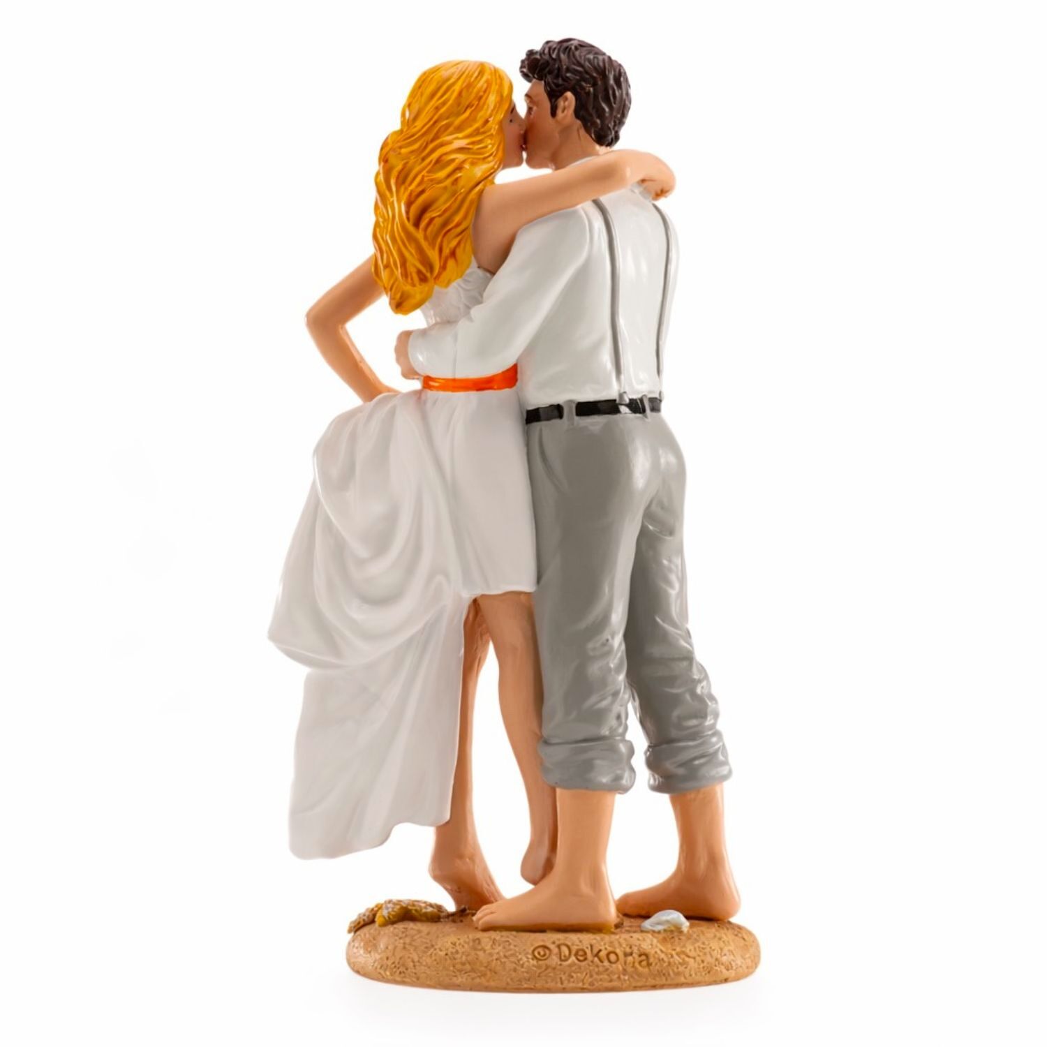 FIGURA PARA TARTA DE BODA NOVIOS EN LA PLAYA BESANDOSE 2 FIGURA PARA TARTA DE BODA NOVIOS EN LA PLAYA BESANDOSE - Imagen 2
