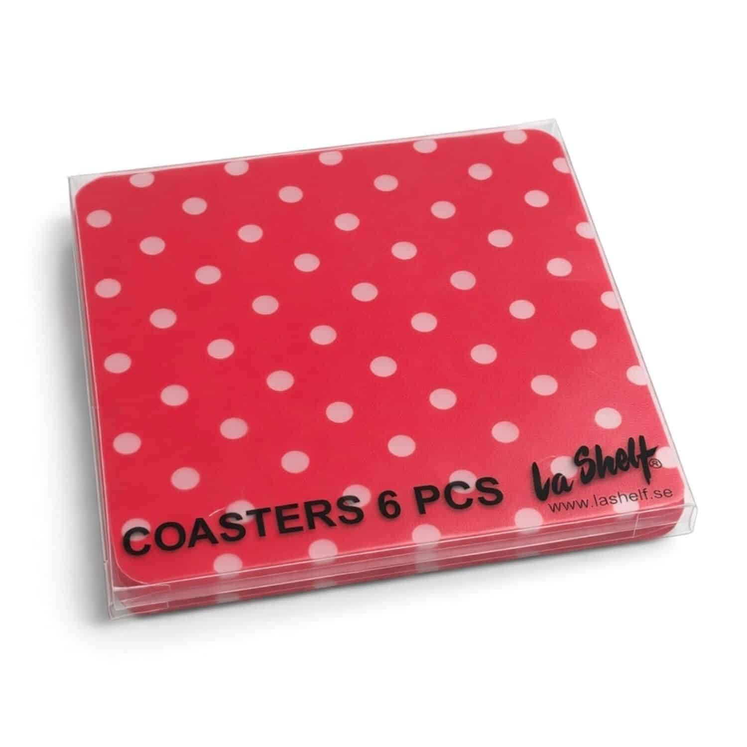 SET 6 POSAVASOS ROJOS DE LUNARES "POLKA DOTS" 3 SET 6 POSAVASOS ROJOS DE LUNARES "POLKA DOTS" - Imagen 3