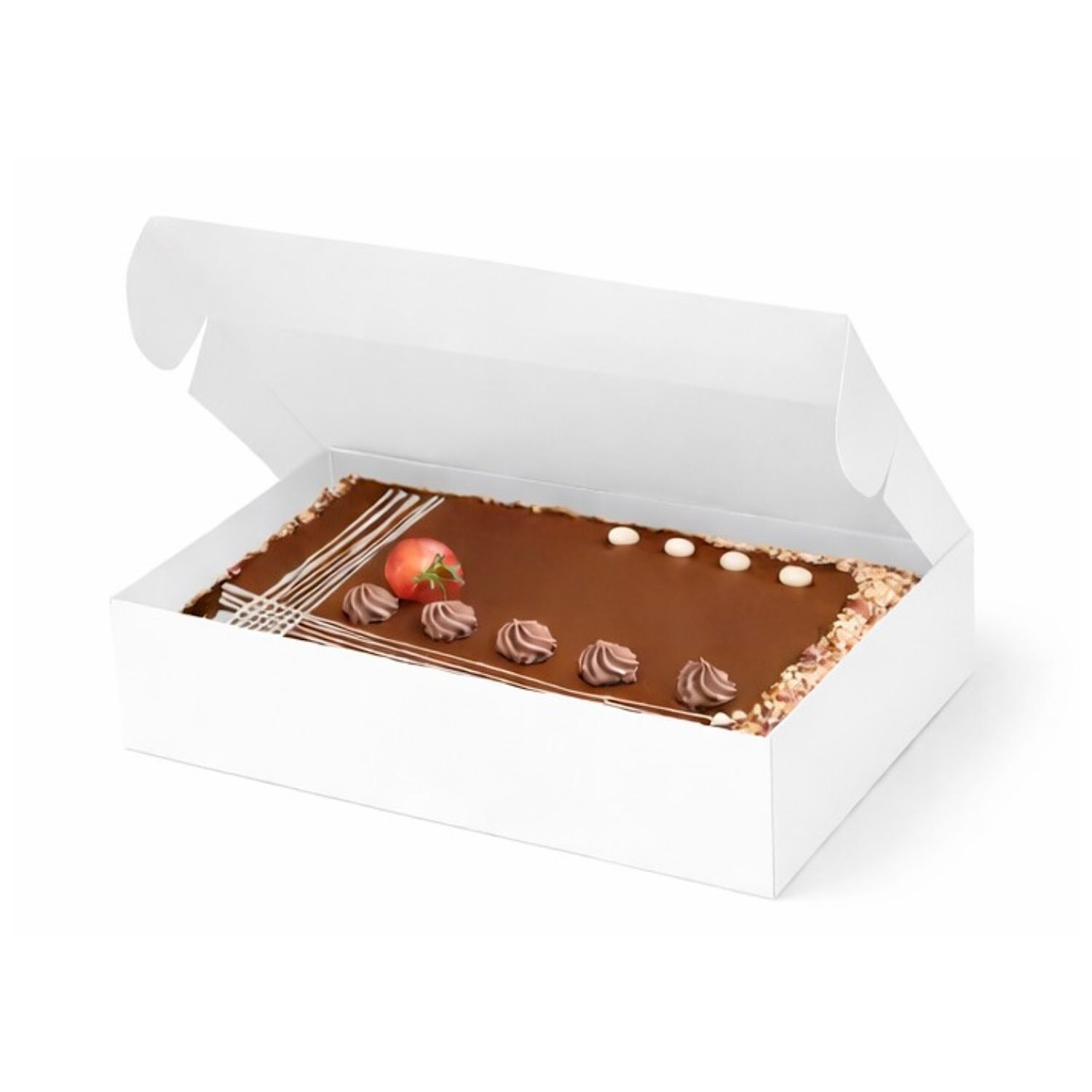 CAJA PARA TARTA BLANCA - 45 X 55 X 9,5 CM 2 CAJA PARA TARTA BLANCA - 45 X 55 X 9,5 CM - Imagen 2