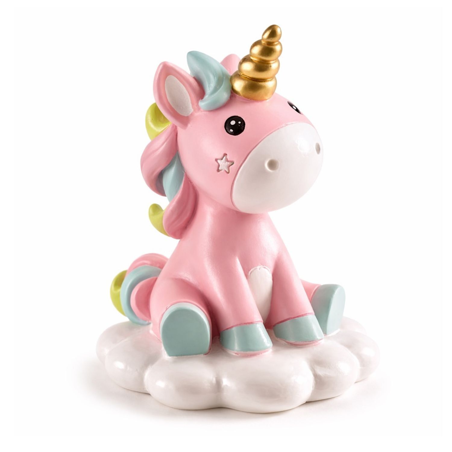FIGURA PARA TARTA BAUTIZO UNICORNIO ROSA 2 FIGURA PARA TARTA BAUTIZO UNICORNIO ROSA - Imagen 2