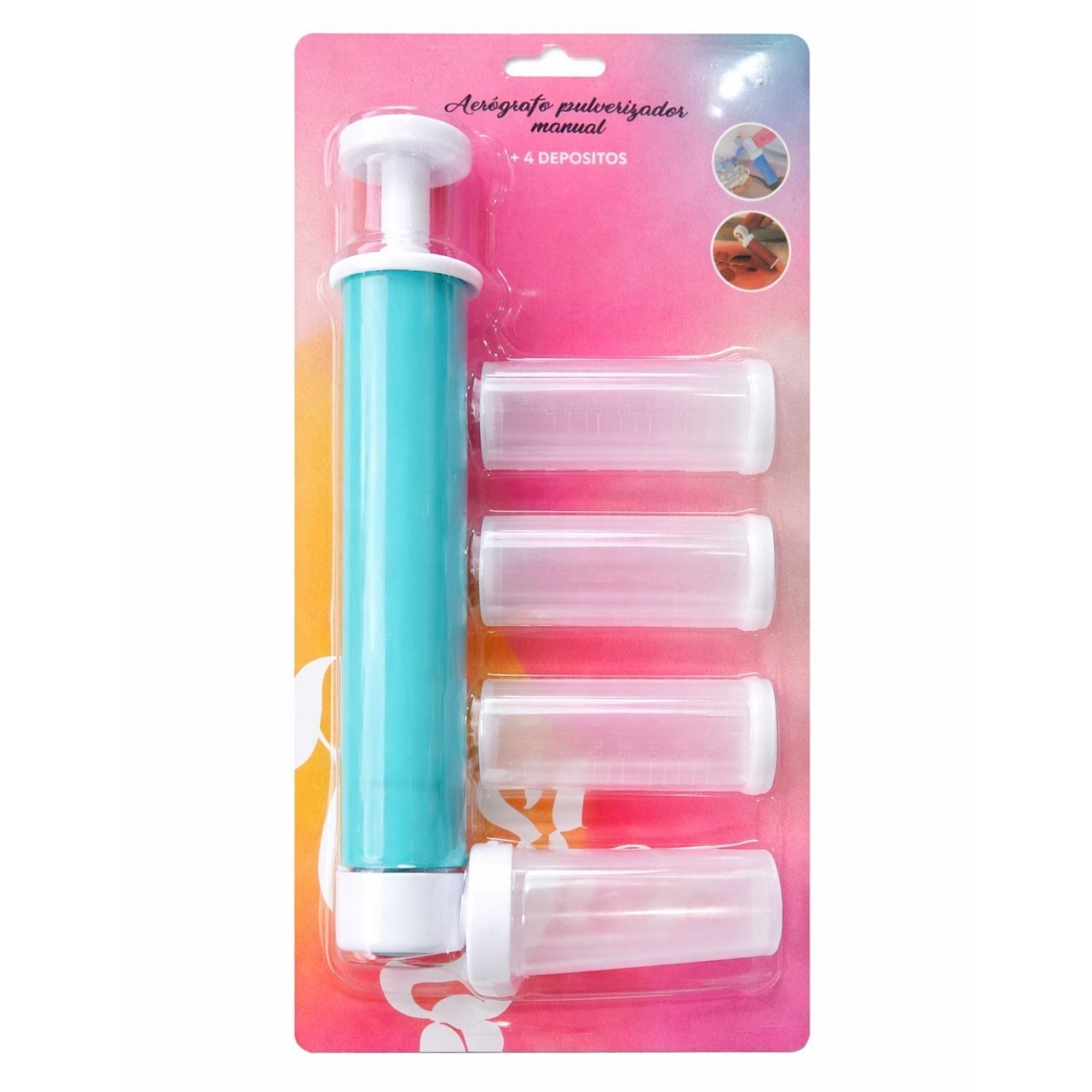 AEROGRAFO PULVERIZADOR MANUAL + 4 DEPOSITOS 2 AEROGRAFO PULVERIZADOR MANUAL + 4 DEPOSITOS - Imagen 2
